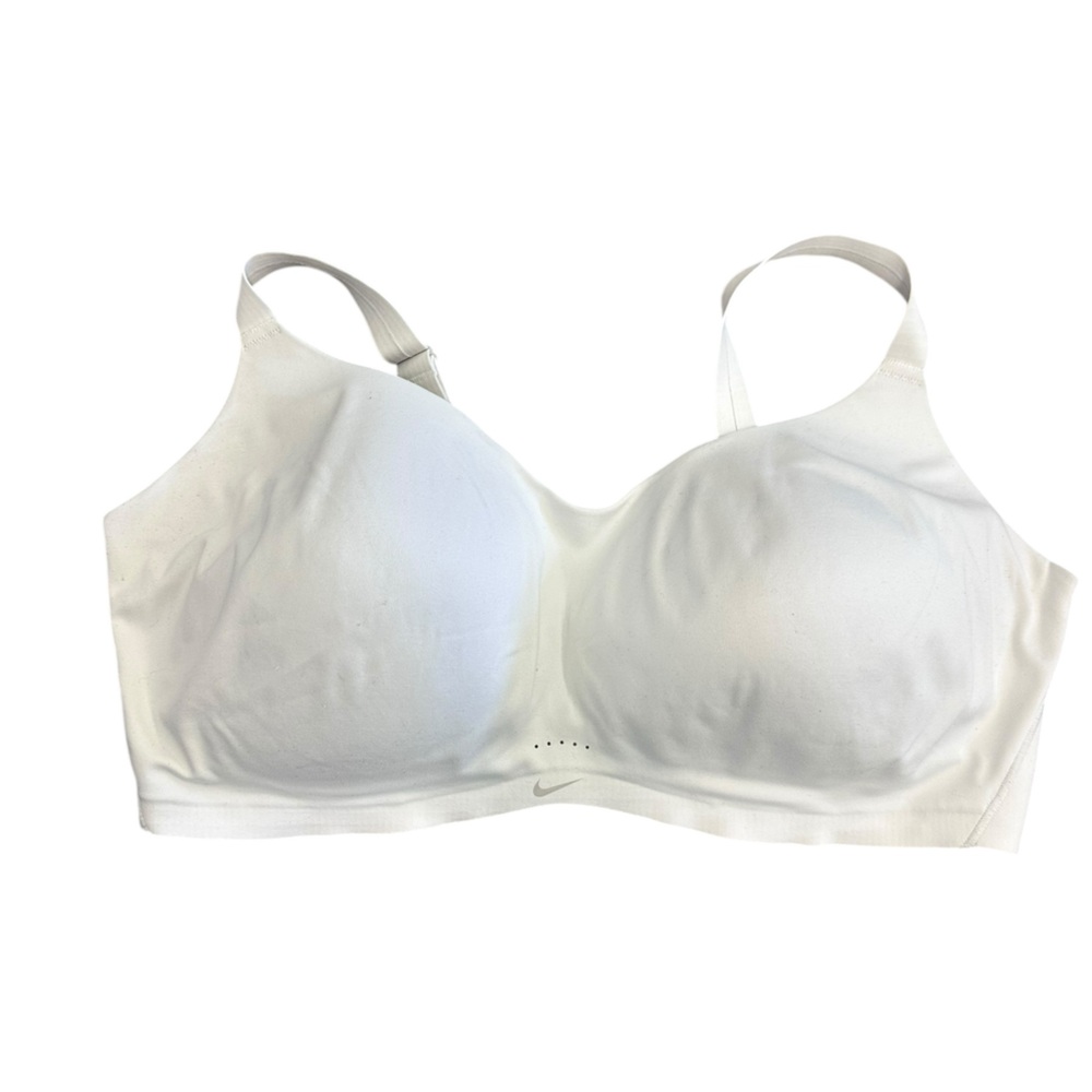 Nike Swoosh Medium Support Padded Sports Bra Sewn-in Pads White Size 2X‎